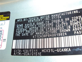 Z14794 2004 SOLARA-3.3L AT FWD 2DR CPE SE MODEL,BROKEN IGNITION NOT ABLE 
TO CK MILEAGE OR TEST ENG-TRANSM,CA EMISS,BLOWN AIRBGS,W CC,W ABS,W 
SUNROOF,BLACK CLOTH INT DIRTY W PWR DOORS,
